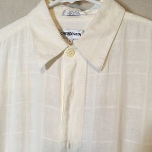 Chereskin Men’s Casual Linen Button Down L